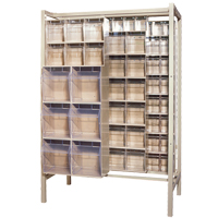Free-Standing Tip-Out Bins Slider System, 51-1/4" W x 26" D x 77" H, 101 Drawers SPOC Demo