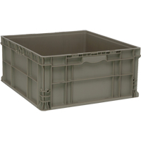 Contenant empilable, 22,5" la x 22,5" p x 11" h, Gris SPOC Demo