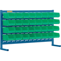 Louvered Rack with Bins, 32 Bins, 36" W x 8-1/4" D x 22" H SPOC Demo