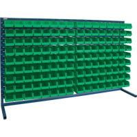 Louvered Rack with Bins, 144 Bins, 72" W x 15" D x 40" H SPOC Demo
