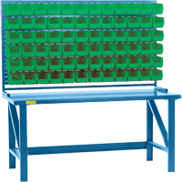 Louvered Rack with Bins, 36 Bins, 72" W x 15" D x 40" H SPOC Demo