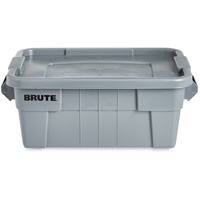 Bac de stockage Brute avec couvercle, 27,88” p x 16,5” la x 10,7" h, Capacit&eacute; 112 lb, Gris SPOC Demo