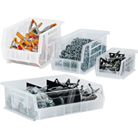 Bac transparent ultra empilable & suspendable, 4-1/8" la, 4" h x 10-7/8" p, Transparent SPOC Demo