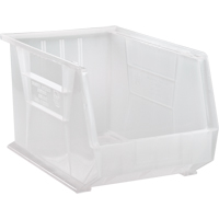 Bac transparent ultra empilable & suspendable, 11" la, 10" h x 18" p, Transparent SPOC Demo