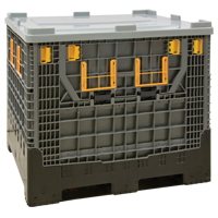 Collapsible Bulk Container, 47.2" L x 39.4" W x 39.4" H, Grey SPOC Demo