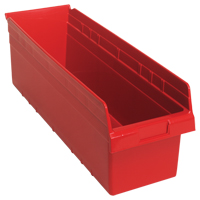 Bacs pour &eacute;tag&egrave;re Store-Max, 8-3/8" la x 8" H x 23-5/8" p, Rouge, Capacit&eacute; 68 lb SPOC Demo