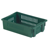 Contenant en plastique empilable Stack-N-Nest pour l'agriculture, 13,1" x 19,7" x 5,6", Vert SPOC Demo