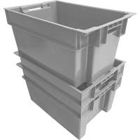 Contenant Stack & Nest, 16" la, 12" h x 24" p, Gris SPOC Demo