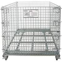 Conteneur repliable en m&eacute;tal grillag&eacute;, 40" la x 48" p x 42" h, Capacit&eacute; de 4000 lb SPOC Demo