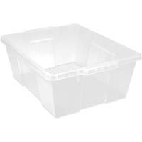 Contenant avec loquets en plastique,  la x 21" p x 7,75" h, Transparent SPOC Demo