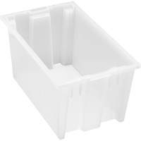 Heavy-Duty Stack & Nest Tote, 9" x 11" x 18", Clear SPOC Demo