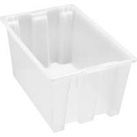 Heavy-Duty Stack & Nest Tote, 15" x 19.5" x 29.5", Clear SPOC Demo