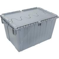 Flip Top Plastic Distribution Container, 21.65" x 15.5" x 12.5", Grey SPOC Demo