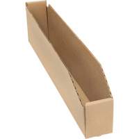 Boîtes profondes en carton ondul&eacute;, 2-7/8" la x 17-1/4" p x 4-1/2" h, Beige SPOC Demo