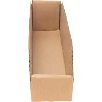 Boîtes profondes en carton ondul&eacute;, 3-3/4" la x 17-1/4" p x 4-1/2" h, Beige SPOC Demo