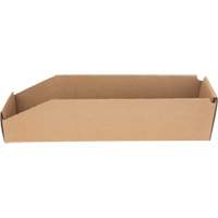 Boîtes profondes en carton ondul&eacute;, 3-3/4" la x 17-1/4" p x 4-1/2" h, Beige SPOC Demo