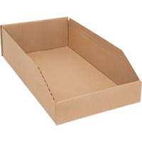 Boîtes profondes en carton ondul&eacute;, 9-3/4" la x 17-1/4" p x 4-1/2" h, Beige SPOC Demo
