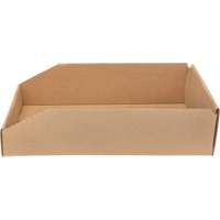 Boîtes profondes en carton ondul&eacute;, 9-3/4" la x 17-1/4" p x 4-1/2" h, Beige SPOC Demo