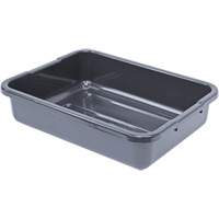 Bac d'entreposage tout usage &agrave; fond rainur&eacute;, 5" ha x 15" p x 21" lo, Plastique, Gris SPOC Demo