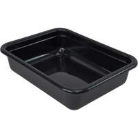 Bac d'entreposage tout usage &agrave; fond plat, 5" ha x 17" p x 22" lo, Plastique, Noir SPOC Demo