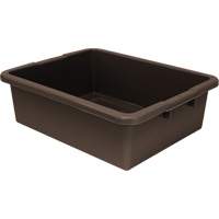 Bac d'entreposage tout usage &agrave; fond rainur&eacute;, 7" ha x 17" p x 22" lo, Plastique, Brun SPOC Demo