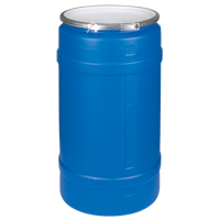 Polyethylene Drums, 30 US gal. (25 imp. Gal.), Open Top, Blue SPOC Demo