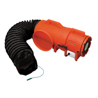 ALLEGRO INDUSTRIES 8" Plastic COM-PAX-IAL Blowers, 1/3 HP, 900 CFM, Explosion Proof SPOC Demo