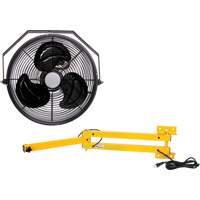 Trousse de ventilateur pour poste de travail industriel avec bras double verrouillable, Industriel, 3 vitesses, Diam&egrave;tre de 12" SPOC Demo