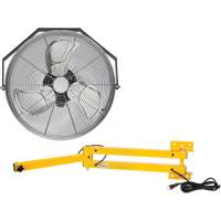 Trousse de ventilateur pour poste de travail industriel avec bras double verrouillable, Industriel, 3 vitesses, Diam&egrave;tre de 18" SPOC Demo