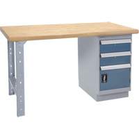 &eacute;tabli robuste, Porte a/combinaison de tiroirs, Cap 1500 lb, 72" la x 30" p, 34" h SPOC Demo