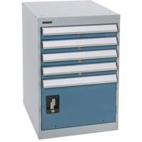 Pedestal Workbench with One Door & Four Drawers, 4 Drawers, 18" W x 21" D x 28" H SPOC Demo