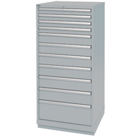 Armoires de rangement avec tiroirs, 11 tiroirs, 28-1/4" la x 28-1/2" p x 59-1/2" h, Gris SPOC Demo