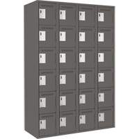 Petits casiers Clean Line, 6 niveaux, Bloc de 4, 48" x 18" x 72", Acier, Charbon, Rivet (assembl&eacute;) SPOC Demo