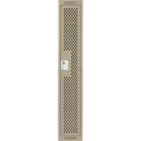 Casiers Clean Line, 12" x 12" x 72", Acier, Beige, Rivet (assembl&eacute;), Perfor&eacute; SPOC Demo