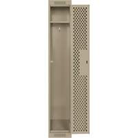 Casiers Clean Line, 12" x 12" x 72", Acier, Beige, Rivet (assembl&eacute;), Perfor&eacute; SPOC Demo