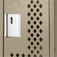 Casiers Clean Line, 12" x 12" x 72", Acier, Beige, Rivet (assembl&eacute;), Perfor&eacute; SPOC Demo