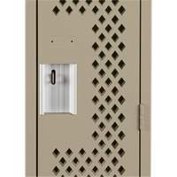 Casiers Clean Line, Bloc de 3, 36" x 12" x 72", Acier, Beige, Rivet (assembl&eacute;), Perfor&eacute; SPOC Demo