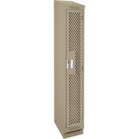Casiers Clean Line, 12" x 18" x 82", Acier, Beige, Rivet (assembl&eacute;), Perfor&eacute; SPOC Demo