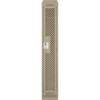 Casiers Clean Line, 12" x 18" x 82", Acier, Beige, Rivet (assembl&eacute;), Perfor&eacute; SPOC Demo