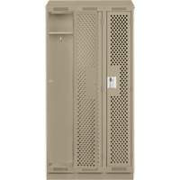 Casiers Clean Line, Bloc de 3, 36" x 18" x 82", Acier, Beige, Rivet (assembl&eacute;), Perfor&eacute; SPOC Demo