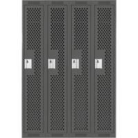 Casiers Clean Line, Bloc de 4, 48" x 12" x 72", Acier, Charbon, Rivet (assembl&eacute;), Perfor&eacute; SPOC Demo