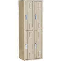 Casiers robustes Concorde, 2 niveaux, Bloc de 2, 24" x 18" x 72", Acier, Beige, Soud&eacute; (assembl&eacute;) SPOC Demo