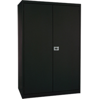 Deep Hi-Boy Storage Cabinet, Steel, 4 Shelves, 72" H x 36" W x 24" D, Black SPOC Demo