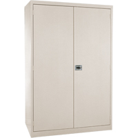 Deep Hi-Boy Storage Cabinet, Steel, 4 Shelves, 72" H x 36" W x 24" D, Beige SPOC Demo