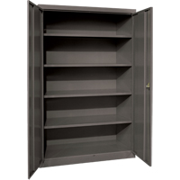 Deep Hi-Boy Storage Cabinet, Steel, 4 Shelves, 72" H x 36" W x 24" D, Charcoal SPOC Demo