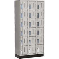 Casiers robustes Concorde, 6 niveaux, Bloc de 3, 36" x 18" x 76", Acier, Gris, Soud&eacute; (assembl&eacute;) SPOC Demo