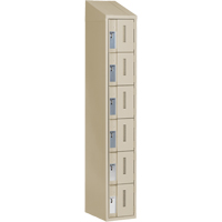 Casiers robustes Concorde, 6 niveaux, 12" x 18" x 78", Acier, Beige, Soud&eacute; (assembl&eacute;) SPOC Demo