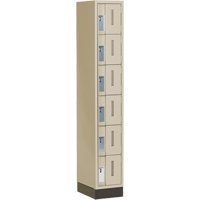 Casiers robustes Concorde, 6 niveaux, 12" x 18" x 76", Acier, Beige, Soud&eacute; (assembl&eacute;) SPOC Demo