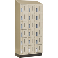 Concorde Heavy-Duty Lockers, 6 -tier, Bank of 3, 36" x 18" x 82", Steel, Beige, Welded (Assembled) SPOC Demo
