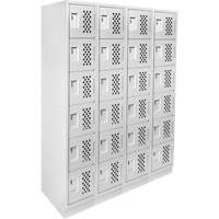 Casiers &eacute;conomiques perfor&eacute;s et assembl&eacute;s Clean Line, 6 niveaux, Bloc de 4, 18" x 72" x 12", Acier SPOC Demo